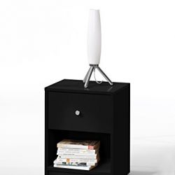 Tvilum Portland 1 Drawer Nightstand, Black
