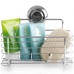 BINO SMARTSUCTION Rust Proof Stainless Steel Shower Caddy, Basket