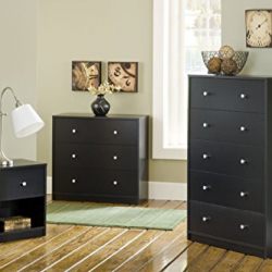 Tvilum Portland 1 Drawer Nightstand, Black