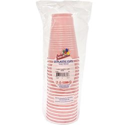 Your Event with Pink 12-Ounce Disposable Plastic Cups – Pack of 20