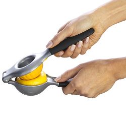 Lemon and lime hand juicer with perfect fit inserts