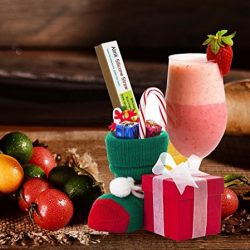 Glass Smoothie Straw, Alink Extra Wide Reusable Long Fat Boba Straws, 14mm X 9 in for Milkshake and Tapioca Pearls Tea, Set of 2 with Clening Brush
