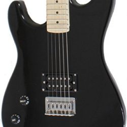 Davison Guitars GTR235 LH BK GCP Left Handed Black Full Size Electric Guitar With Cord & Picks