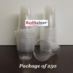 Reditainer - Clear Plastic Stackable Disposable Translucent Beverage Cups (16 Ounce, Package of 250)