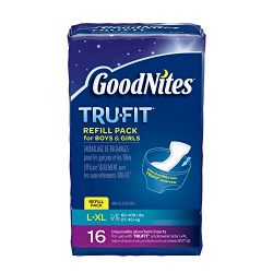 GoodNites TRU-FIT Refill Pack Disposable Absorbent Inserts for Boys & Girls L/LX - 16 CT