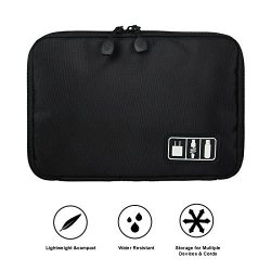 Black Cable Organizer Electronics Accessories Travel Bag USB Drive Bag Healthcare & Grooming Kit