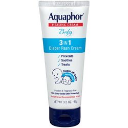 Aquaphor Baby Diaper Rash Cream 3.5 Ounce (Pack of 3) - Pediatrician Recommended Brand