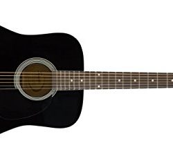 Squier by Fender SA-150 Dreadnought Acoustic Guitar - Gloss Black Finish (Amazon Exclusive)