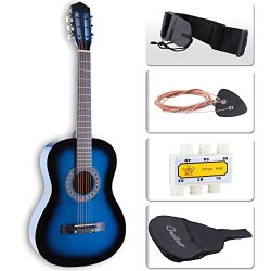 Musical Journey Starter: 38" Blue Acoustic Guitar Bundle
