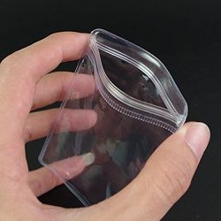 Reclosable PVC Jewellery Anti-Oxidation Poly Pouch Flat Ziplock Jade Pearl Bracelet Zipper Bags Grip Seal Resealable Plastic Packaging Jewelry Necklace Wrapping (50, 13x13cm (5.1x5.1 inch))