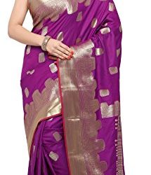 Aarah Women's Ethnic Wedding And Party Wear Classic Indian Pure Kanchippuram Silk Saree Free Size