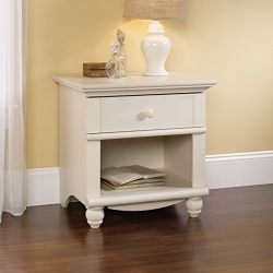 Sauder Harbor View Night Stand, Antiqued White Finish