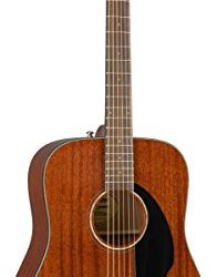 Fender CD-60S Dreadnought Acoustic Guitar - All Mahogany Bundle with Hard Case, Tuner, Strap, Strings, Picks, Austin Bazaar Instructional DVD, and Polishing Cloth