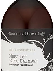 elemental herbology Neroli & Rose Damask Body Wash, 16.6 Fl Oz