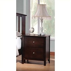 Coaster Home Furnishings Casual Contemporary Nightstand, Cappuccino