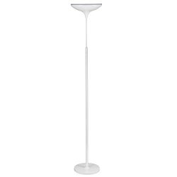 Globe Electric 12783 LED Floor Lamp Torchiere, Energy Star Certified, Dimmable Super Bright, 43W, 3000 Lumens, 1 x 43W Integrated LED, 12.99" x 12.99" x 70.9", White Satin Finish