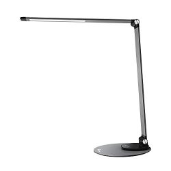 TaoTronics Aluminum Alloy Dimmable LED Desk Lamp with USB Charging Port, Table Lamp for Office Lighting, 3 Color Modes & 6 Brightness Levels, Philips EnabLED Licensing Program