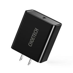 CHOETECH 18W Power Delivery USB Type-C Wall Charger for Apple iPhone X 8 8 Plus, Samsung Galaxy
