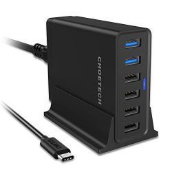 CHOETECH Quick Charge 3.0, 6-Port USB Charger with 2 Quick Charge 3.0 Ports