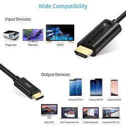 SB Type C to HDMI Cable (Thunderbolt 3 Compatible) for 2018 MacBook Pro/MacBook, Surface Book 2, Samsung Galaxy S9/S8, Huawei Mate 10, Pixelbook