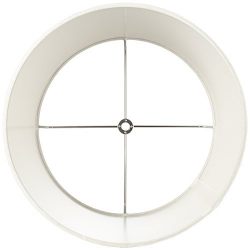 Set of 2 White Linen Drum Lamp Shade 10x12x8 (Spider)