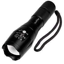 Outlite A100 Portable Ultra Bright Handheld LED Flashlight with Adjustable Focus and 5 Light Modes, Outdoor Water Resistant Torch, Powered Tactical Flashlight for Camping Hiking etc