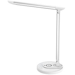 TaoTronics LED Desk Lamp with Wireless Charger, Standard Charge for iPhone X/8/8 Plus/Nexus/Xperia & Fast Charge for Galaxy S8/S8+/S7/S7 Edge, 5 modes & 7 Brightness Levels, USB Port