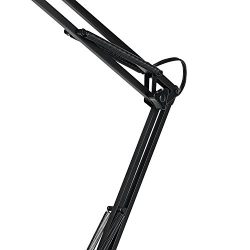 Globe Electric 35" Heavy Base Architect Spring Balanced Swing Arm Desk Lamp, Black Finish