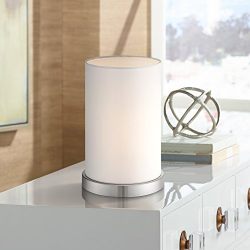 White Cylinder 10 1/2" High Accent Lamp by 360 Lighting