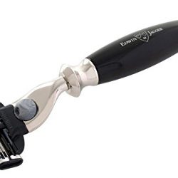 Edwin Jagger Imitation Ebony Gillette Mach 3 Razor, with Nickel Plated Collar