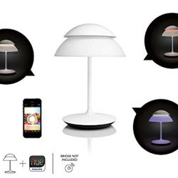 Philips Hue Beyond Dimmable LED Smart Table Lamp (White Works with Alexa Apple HomeKit and Google Assistant)