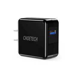 CHOETECH Quick Charge 3.0, 18W USB Wall Charger (Quick Charge 2.0 Compatible) for iPhone X / 8 / 8Plus