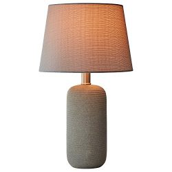 Stone & Beam Leland Modern Textured Table Lamp with Bulb, 17" H, Grey