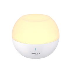 AUKEY Night Light for Kids, Rechargeable Baby Bedside Lamp, IP65 Water-Resistant & Drop-Resistant, Mini Portable Table Lamp with RGB Color-Changing & Dimmable White Light