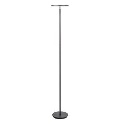Brightech SKY LED Torchiere Floor Lamp – Energy Saving, Dimmable Adjustable Lamp, Reading Lamp– Modern Tall Standing Pole Uplight Lamp Light for Living Room, Dorm, Bedroom, and Office –Black