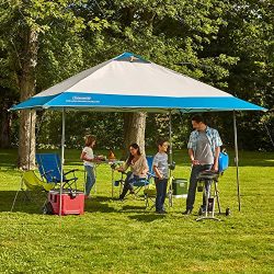 Coleman 13' x 13' Instant Eaved Shelter Pop Up Canopy Gazebo Tent Shade in Blue, Perfect For Your Backyard, Party, Outdoor Event, Outing, Beach