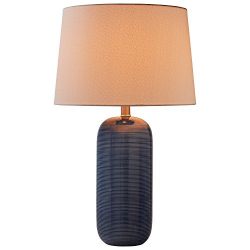 Stone & Beam Leland Modern Textured Table Lamp with Bulb, 24.5" H, Blue