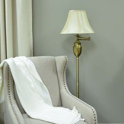 Décor Therapy Floor Lamp, Antique Brass