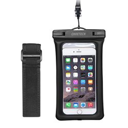 Waterproof, Dustproof Dry Bag With Armband & Neck Strap for iPhone 7, 7 Plus, 6, 6s, and All Devices Up to 6 Inches