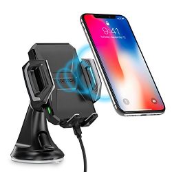 Wireless Car Charging Mount Holder for iPhone X/8/8 Plus,10W Fast Wireless Charger for Samsung Galaxy