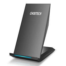 CHOETECH Fast Wireless Charger, Qi Fast Charge Wireless Charger Stand for Samsung Galaxy