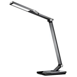 TaoTronics Stylish Metal LED Desk Lamp, Office Light with USB Charging Port, 5 Color Modes, 6 Brightness Levels, Touch Control, Timer, Night light, Official Member of Philips EnabLED Licensing Program