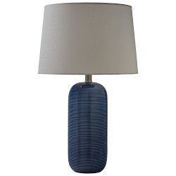Stone & Beam Leland Modern Textured Table Lamp with Bulb, 24.5" H, Blue