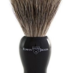 Edwin Jagger Shaving Gift Set - Pure Badger Shaving Brush, Gillette Mach 3 Razor, Shaving Bowl & Stand, Imitation Ebony
