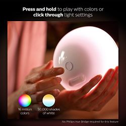 Philips Hue Go White and Color Portable Dimmable LED Smart Light Table Lamp (Compatible with Amazon Alexa Apple HomeKit and Google Assistant)