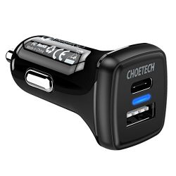 CHOETECH 18W Power Delivery & Quick Charge 3.0 2-in-1 Dual USB Car Charger f