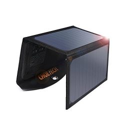 Solar Panel Charger with Dual USB Port Waterproof Foldable for iPhone X, 8 & 8 Plus, iPad Air 2 mini 3, Galaxy S9 S9 Plus Note 8 S8 S7 Edge, Outdoor, Camping and Travel