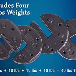 US Weight Deluxe Eco-Canopy Weights with Carry Strap with Four 10 lb. Weights to Secure Tents, Canopies, and Umbrellas at Outdoor Events