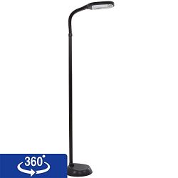 Lavish Home 5 Feet Sunlight Floor Lamp With Adjustable Gooseneck - Black