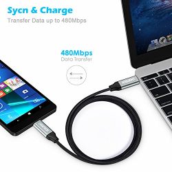 USB C Cable, CHOETECH (3-Pack, 3.3ft/1m)USB 2.0 Type C Braided Fast Charging Sync Braided Cable